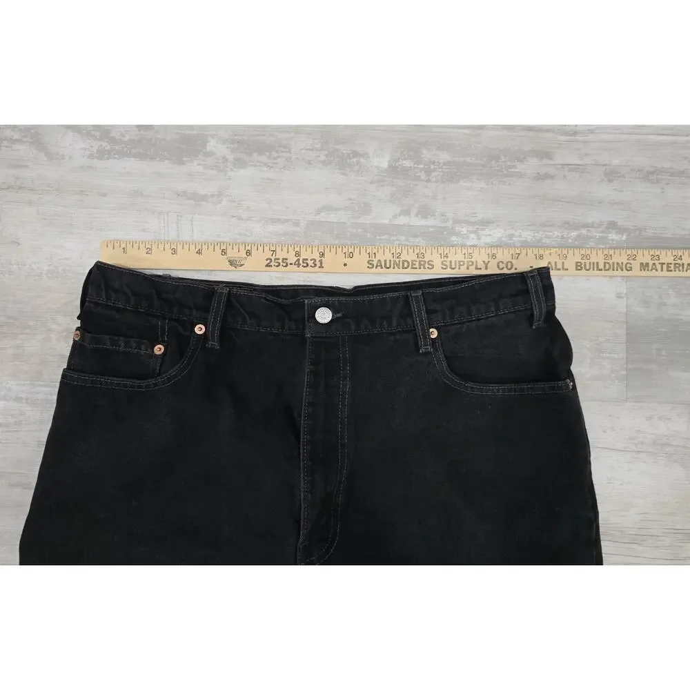VTG 1996 Levis 560 Black Jeans 38x32 Made in Canada 90s Loose Fit Tapered EUC